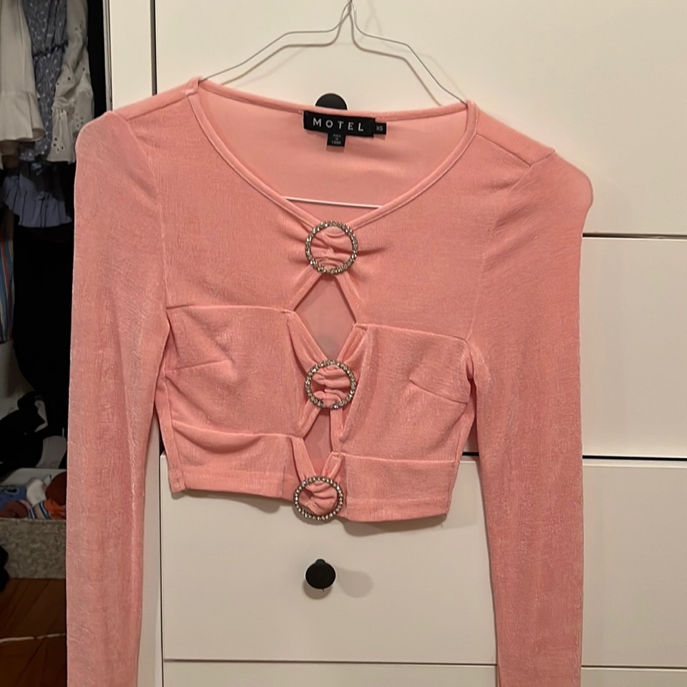 Motel Rocks Pink Sexy Sparkly Top